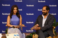 Krish and Shriya Saran at Facebook office